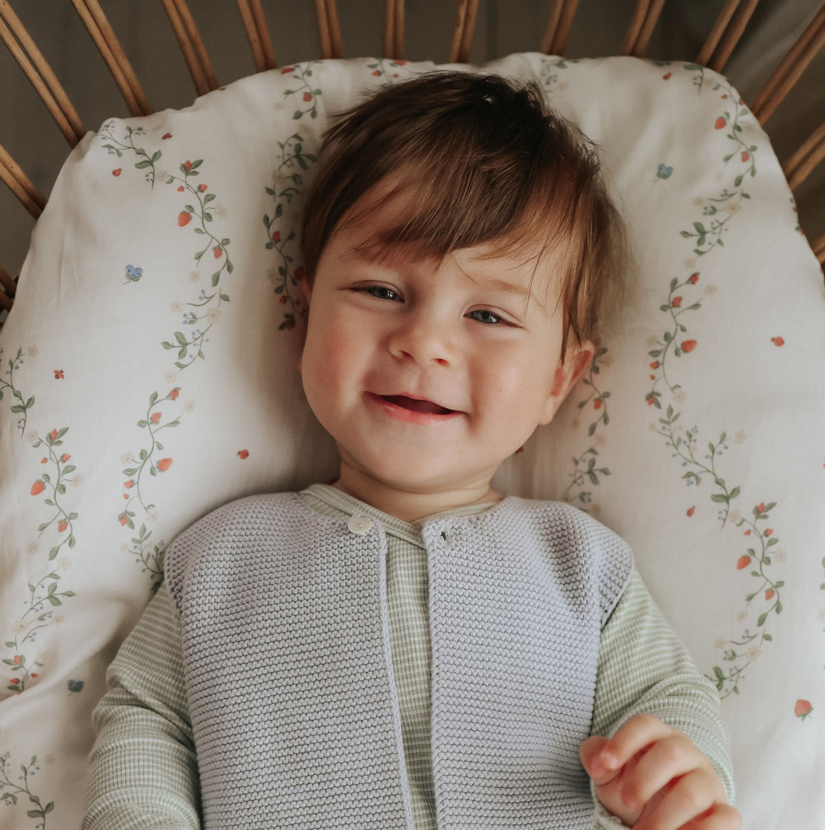 Botanical Berries Crib Sheet - Ivory