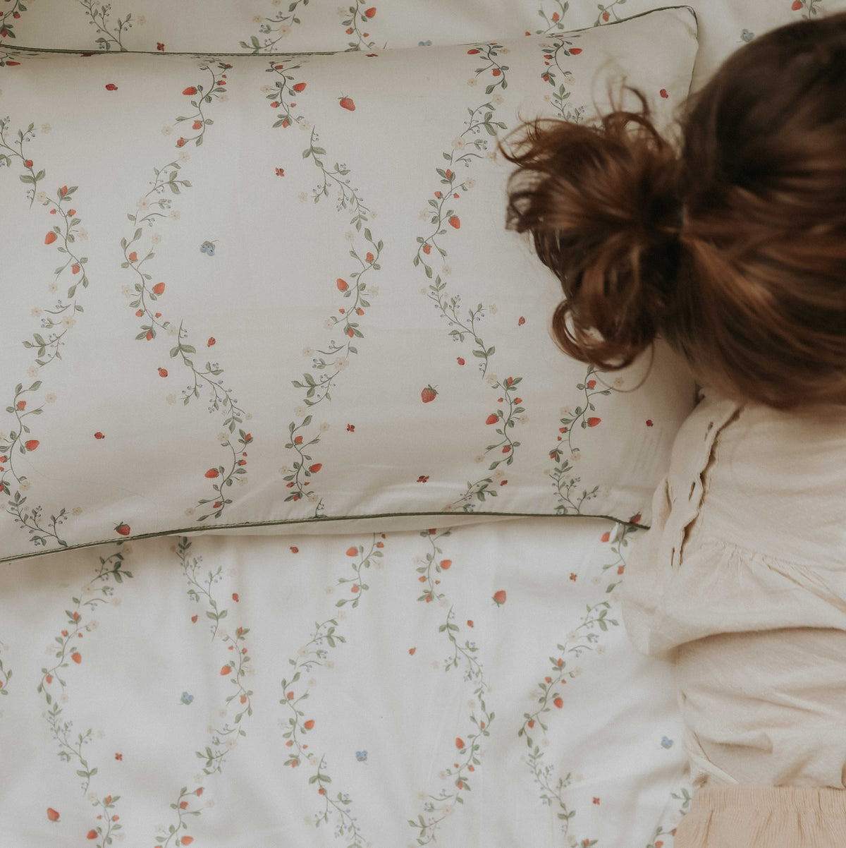 Botanical Berries Toddler Pillow - Ivory