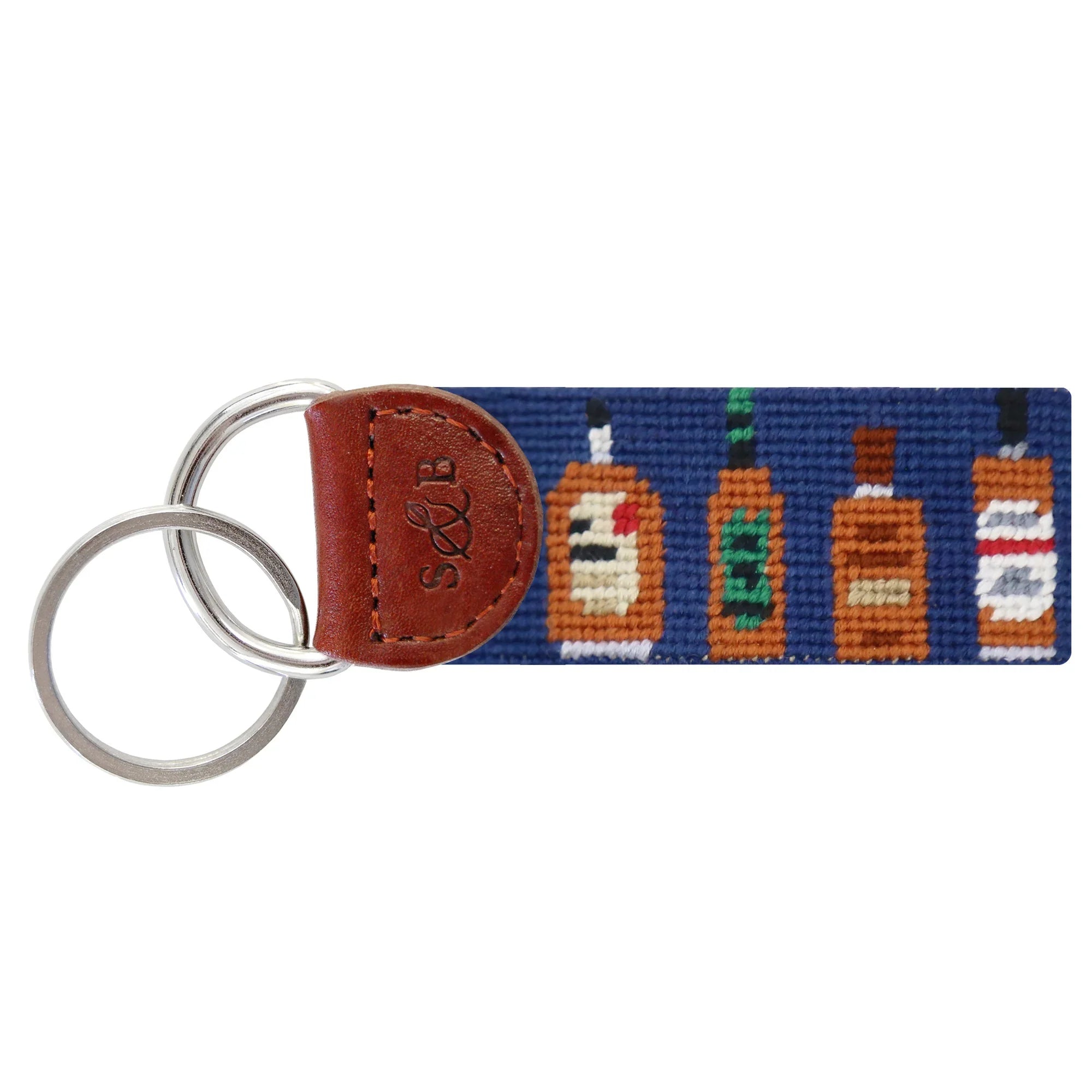 Bourbon Bottles Key Fob (classic Navy)