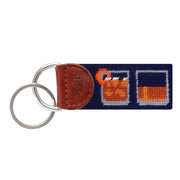 Bourbon Five Ways Key Fob (dark Navy)