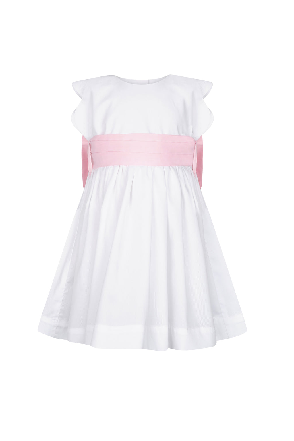 pink dress with white bow Nella Pima Nella Bow Dress, White / 9