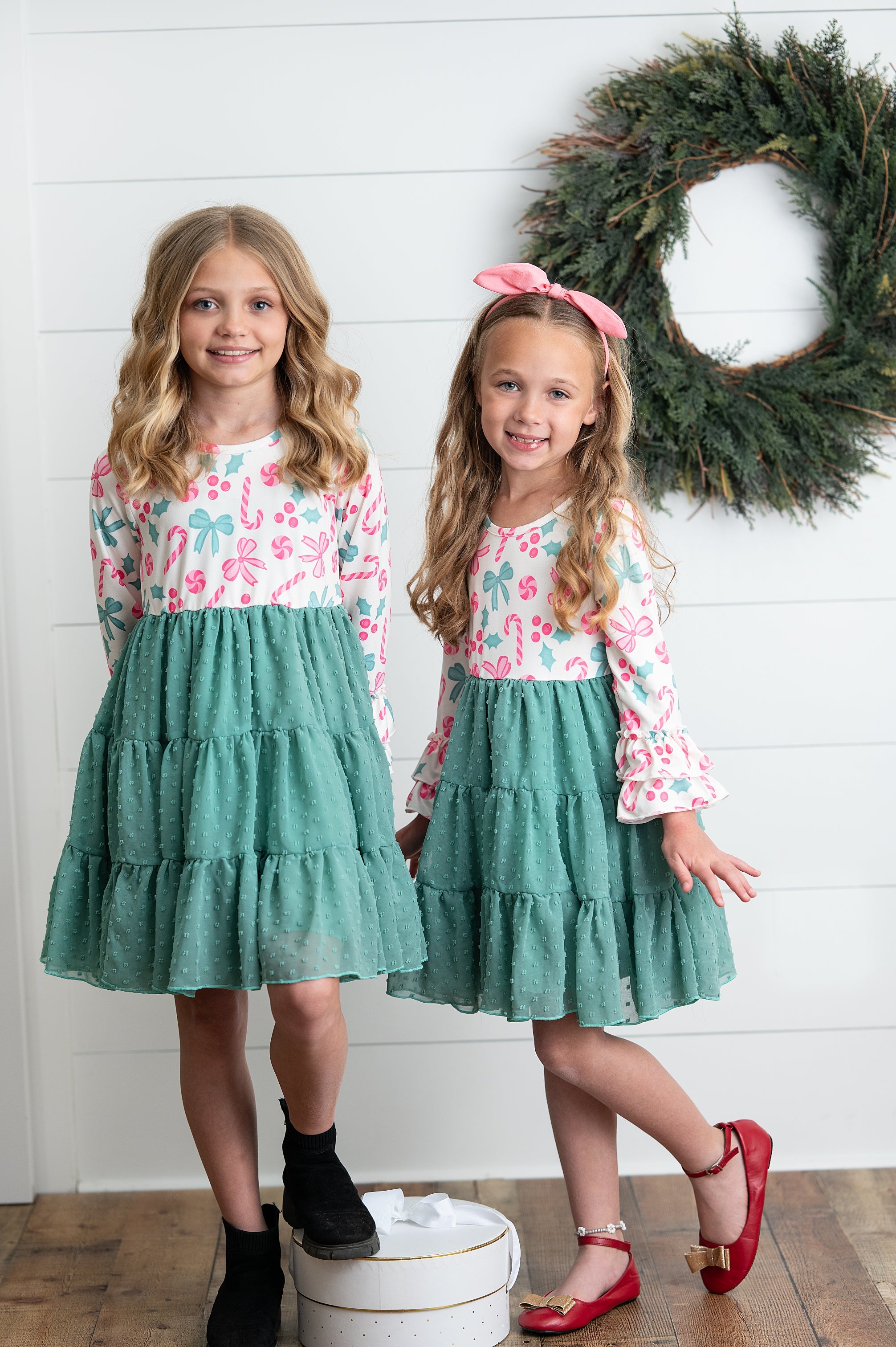 Holiday Swiss Dot Bow Dress