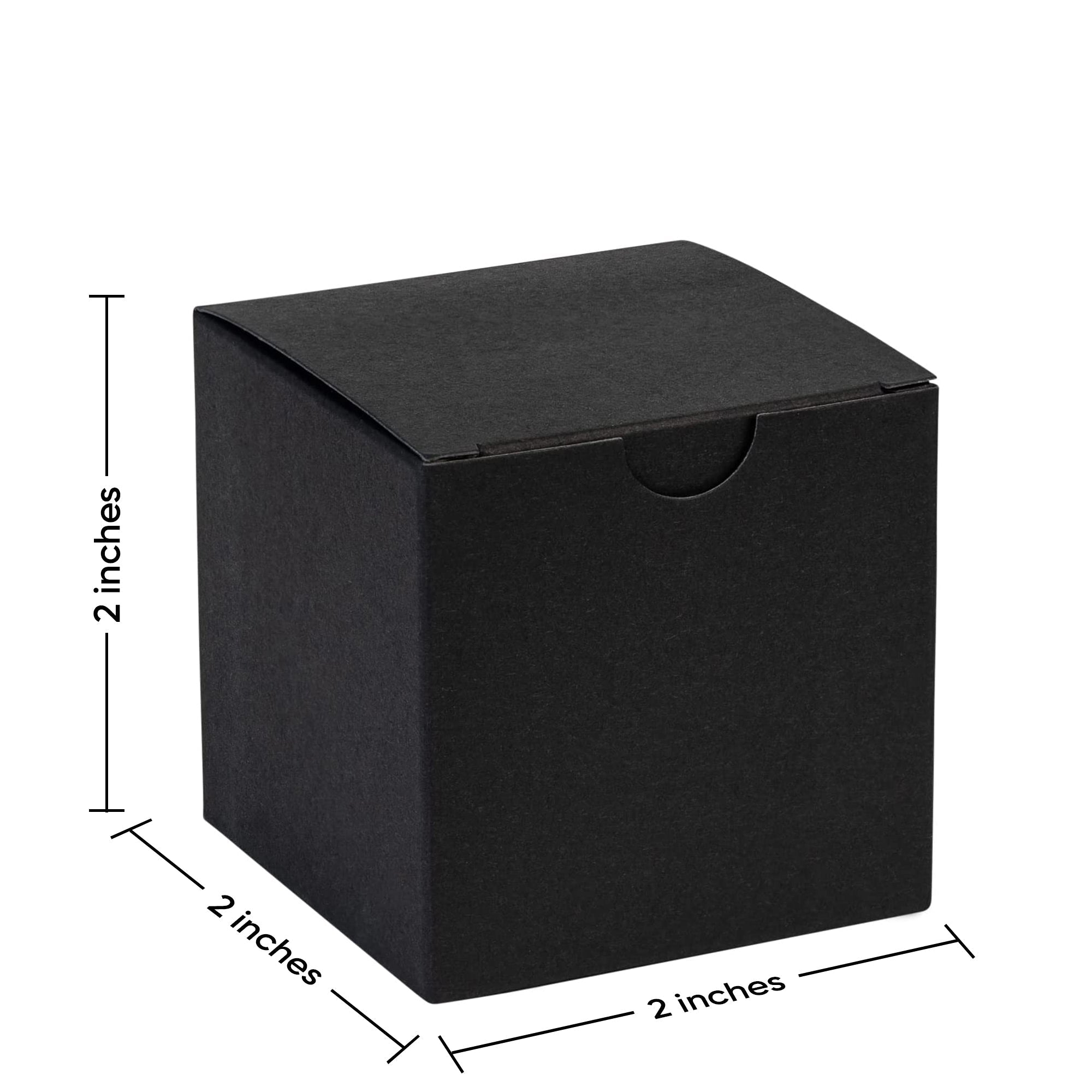 Black Cube Black Gift Tuck Top Boxes 2x2x2 48 Pack