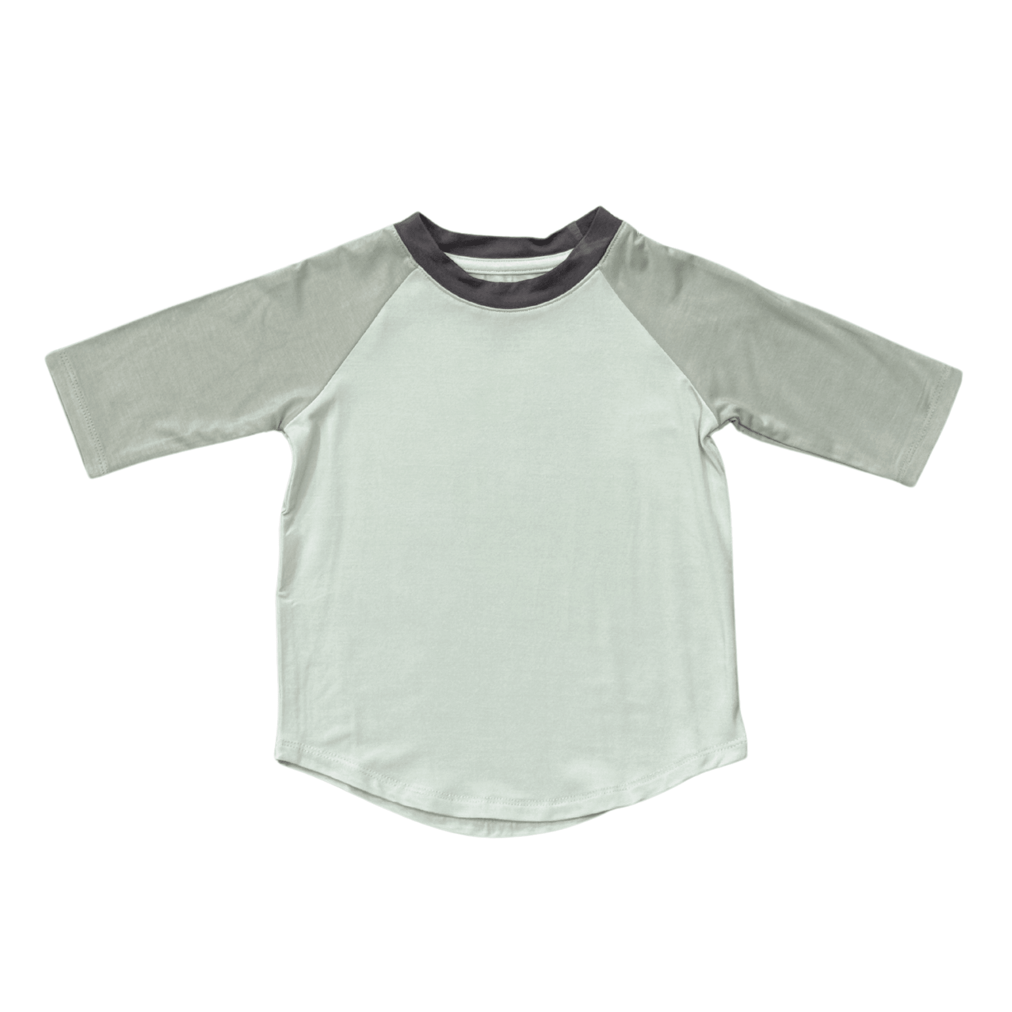 Girls 3/4 Sleeve Baseball Tee In Sky Blue