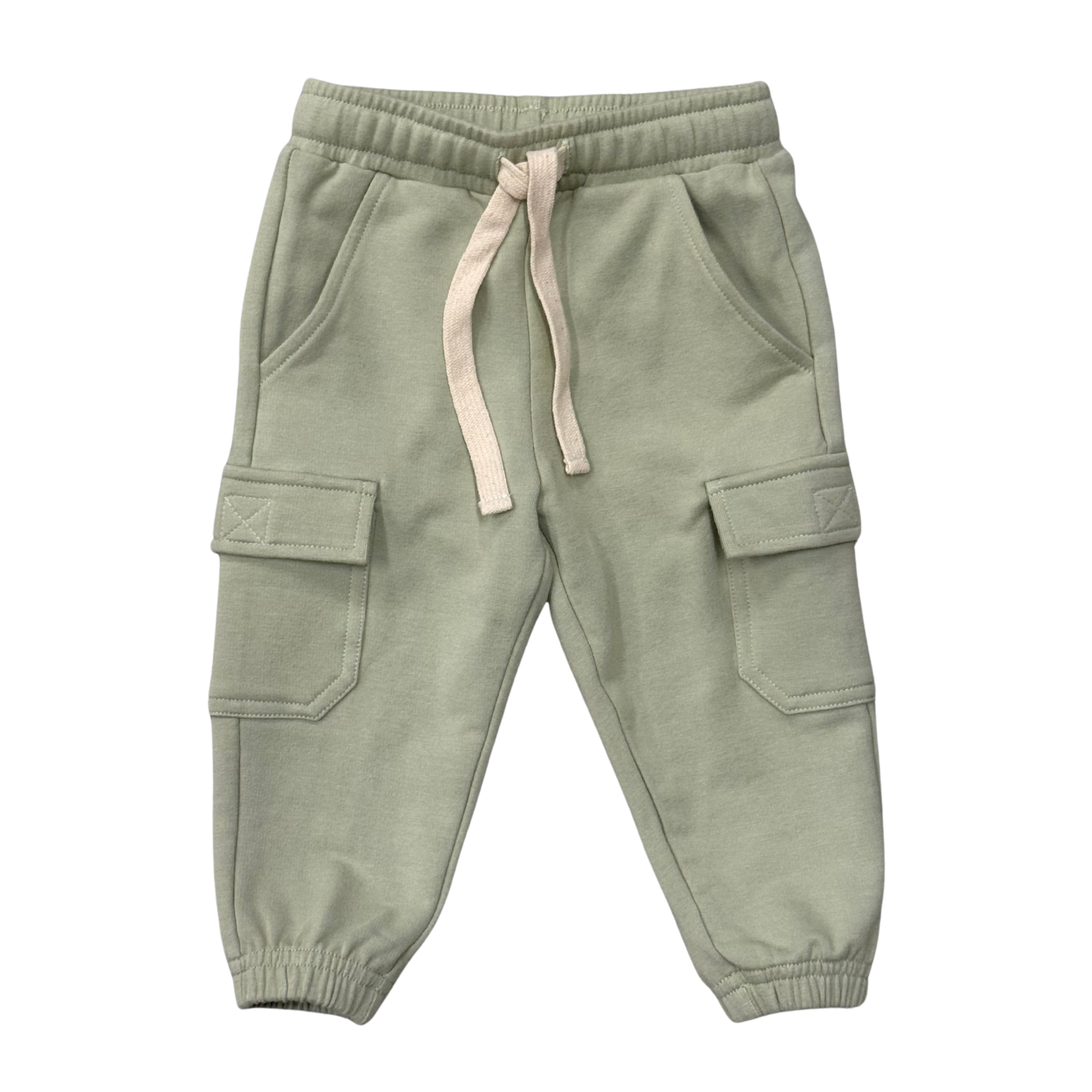 Boys Cargo Pants In Sage