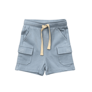 Boys Cargo Shorts In Dusty Sky Blue