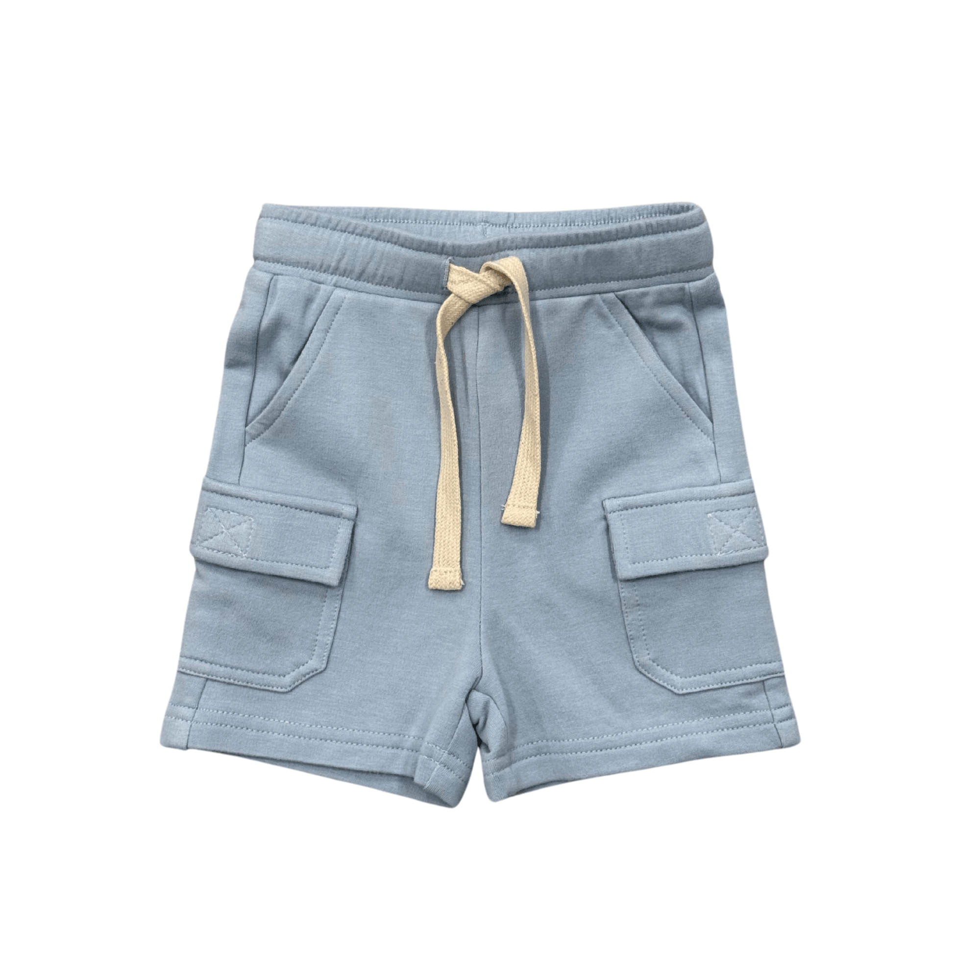 Boys Cargo Shorts In Dusty Sky Blue