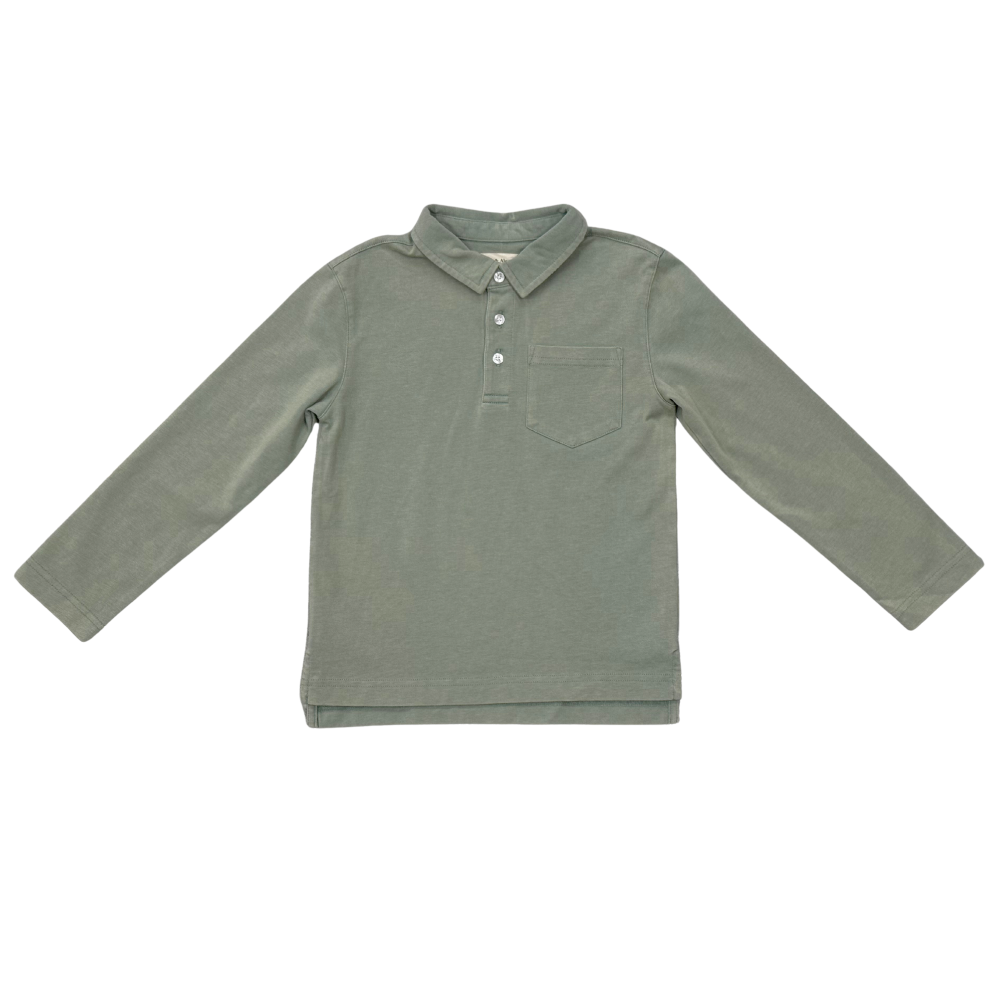 Boys Garment-washed Collar Shirt In Iceberg