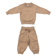 Boys Knit Set In Beige