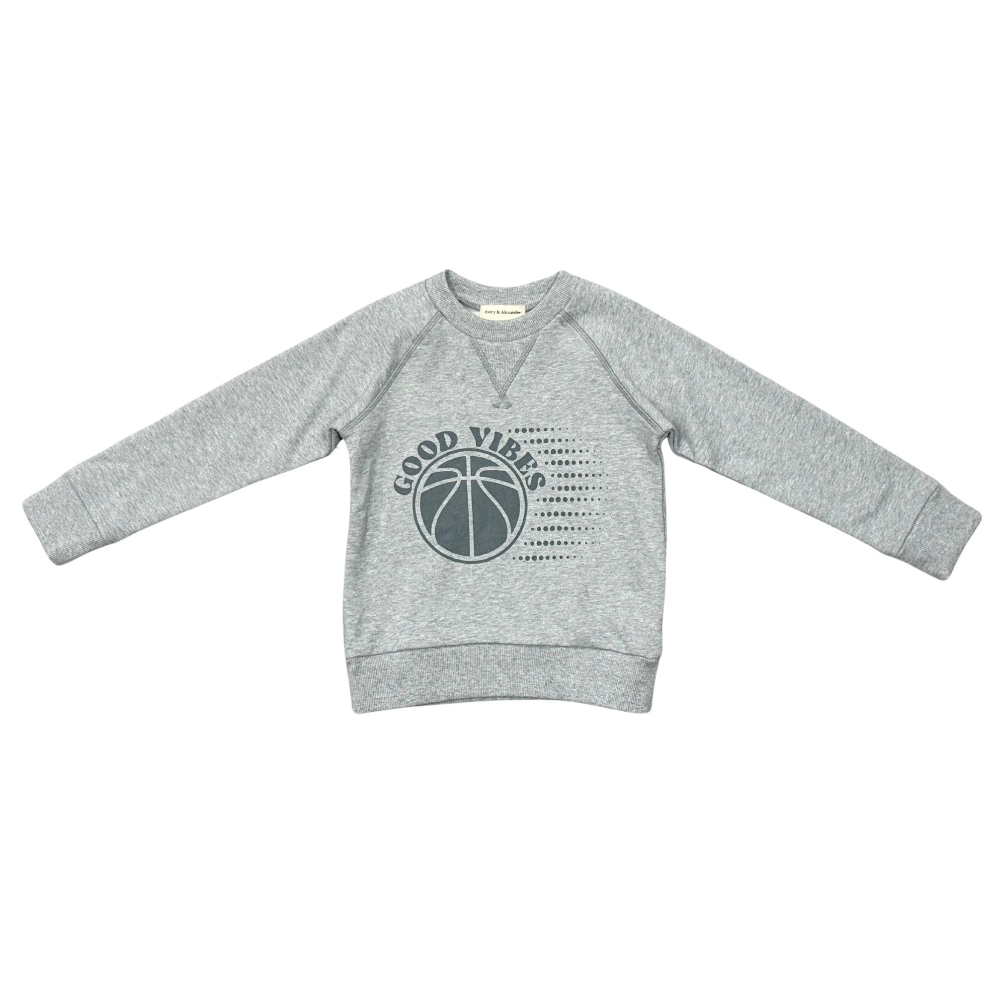 Boys Raglan Sleeve Sweatshirt In Good Vibes