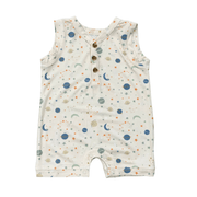 Baby Boy Sleeveless Romper In Planets