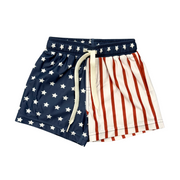 Boys Swim Shorts In American Flag
