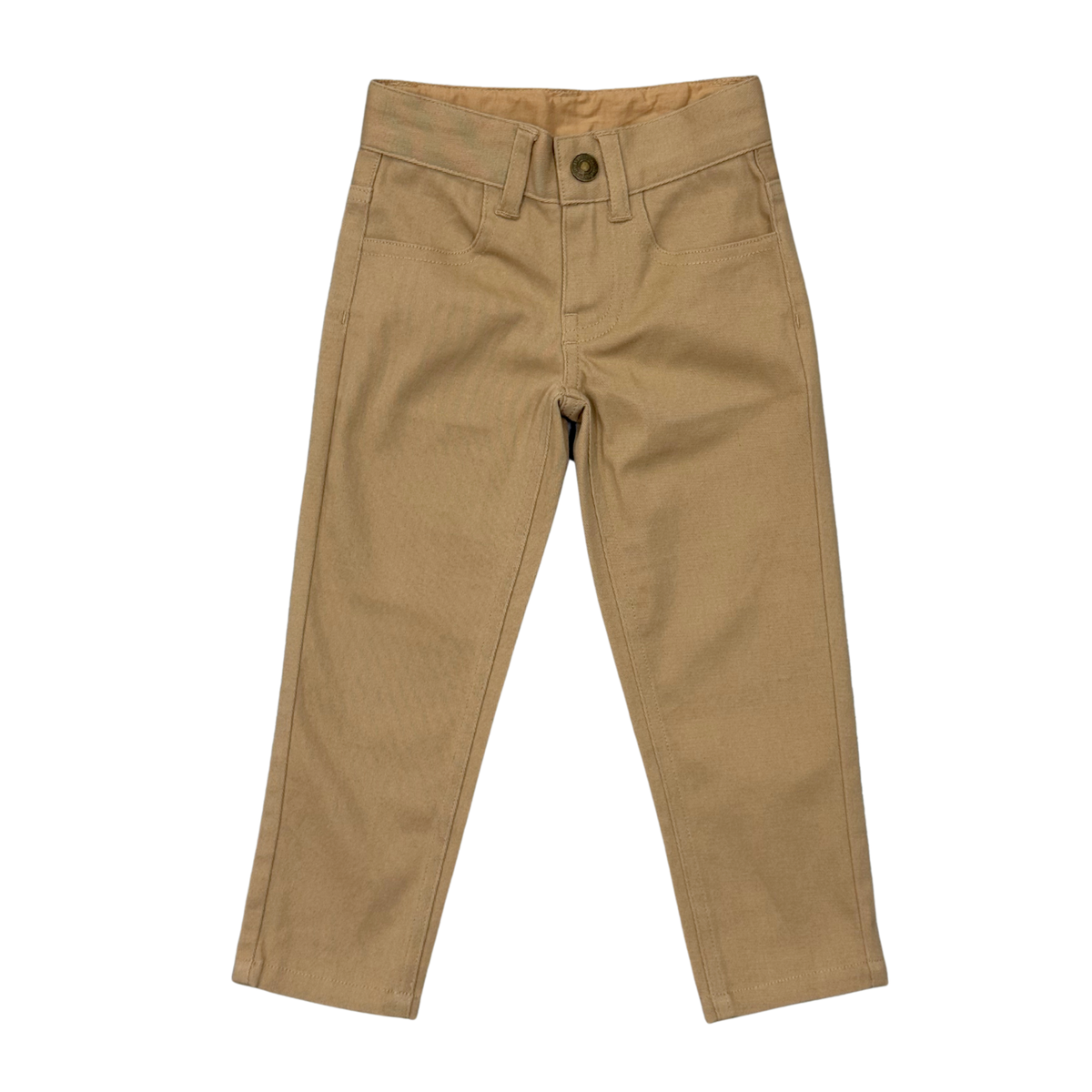 Boys Twill Pants In Khaki