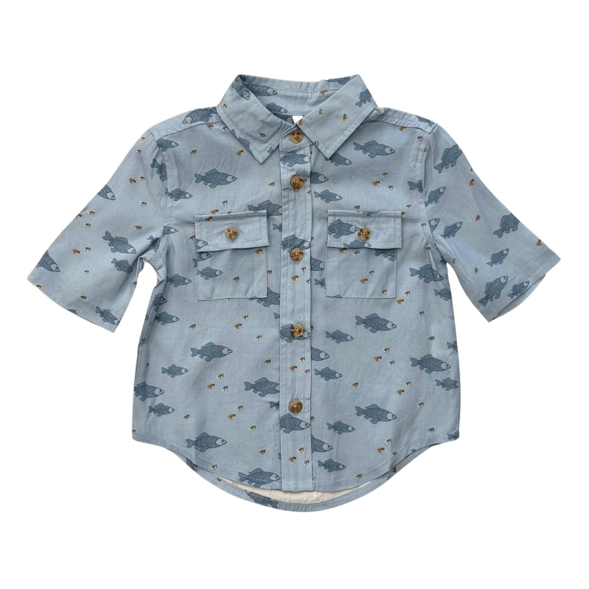 Boys Utility Shirt In Fish