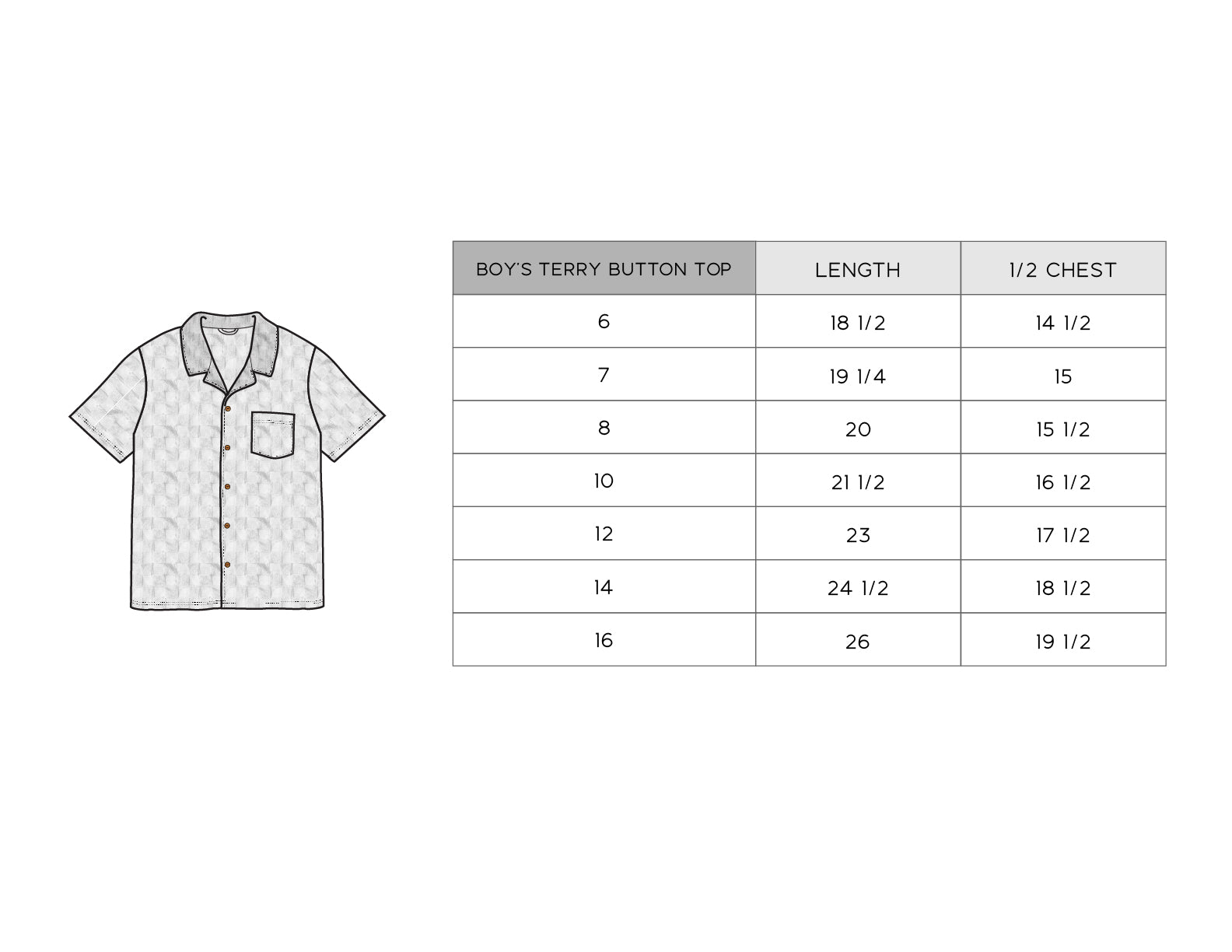 Boy's Terry Button Top