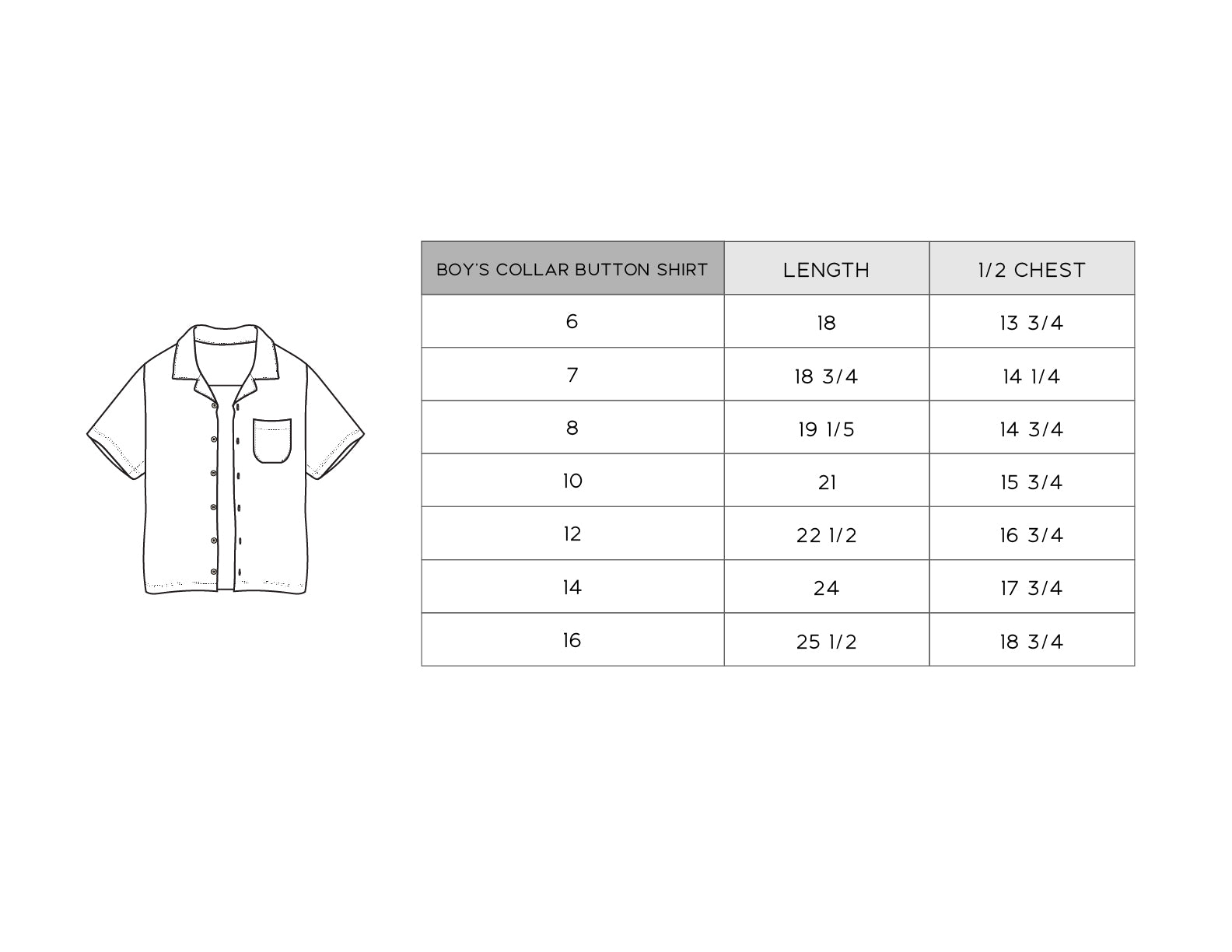 Boy's Collar Button Shirt