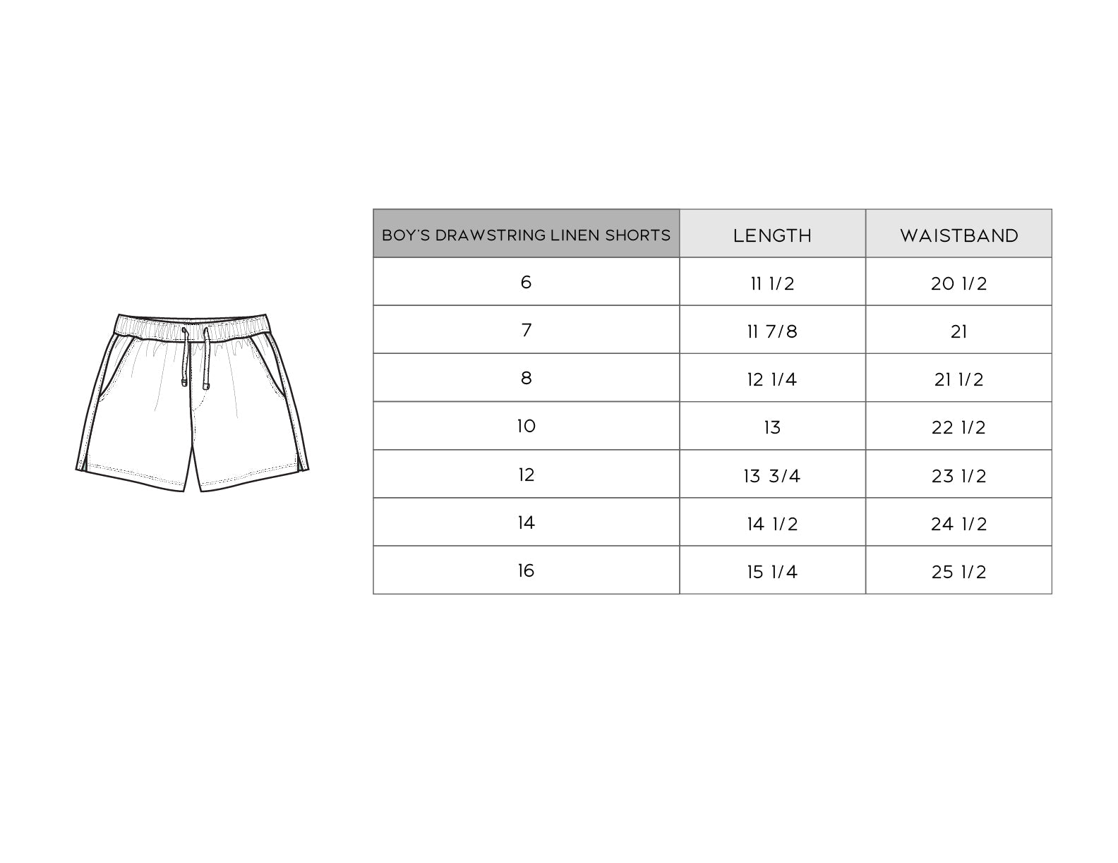 Boy's Drawstring Linen Shorts