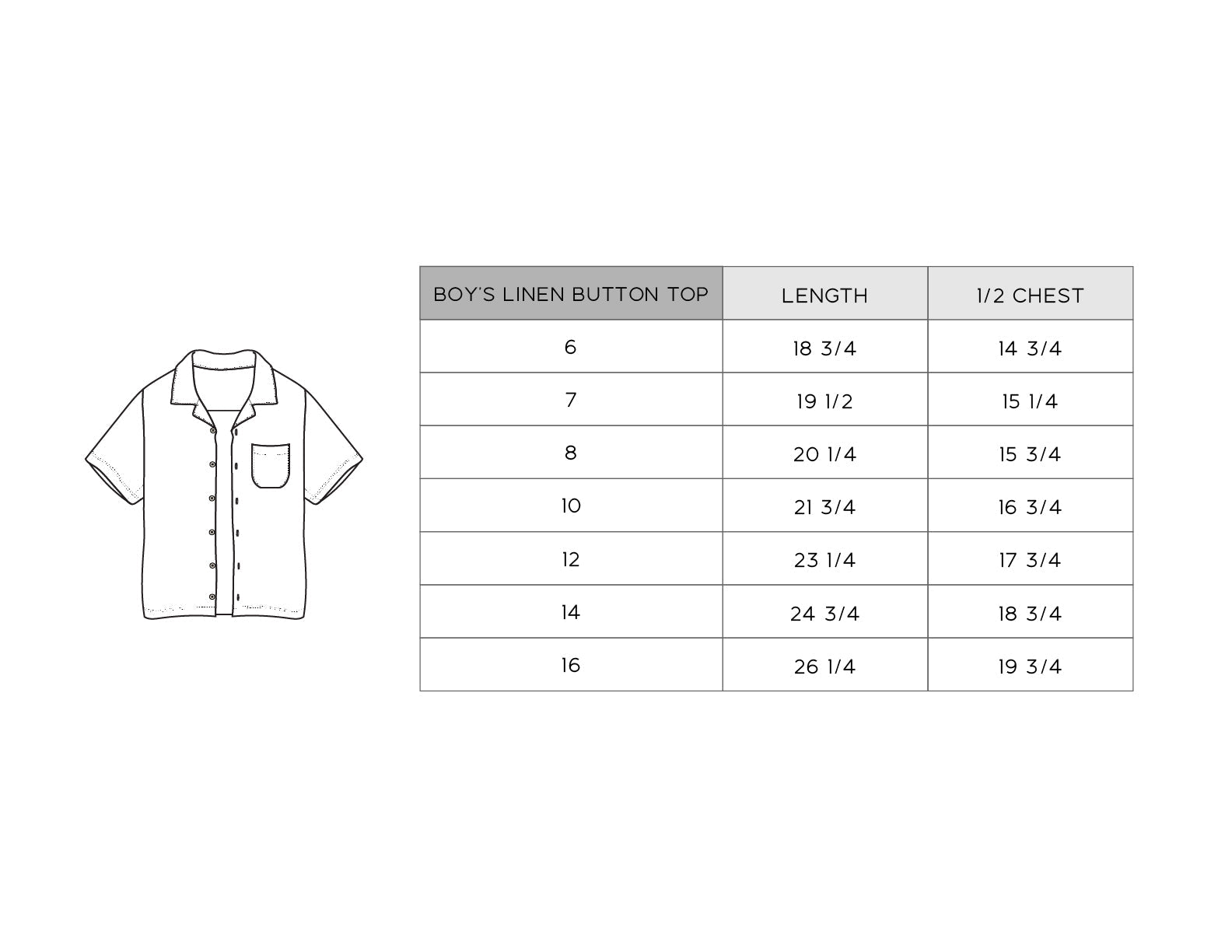 Boy's Linen Button Top