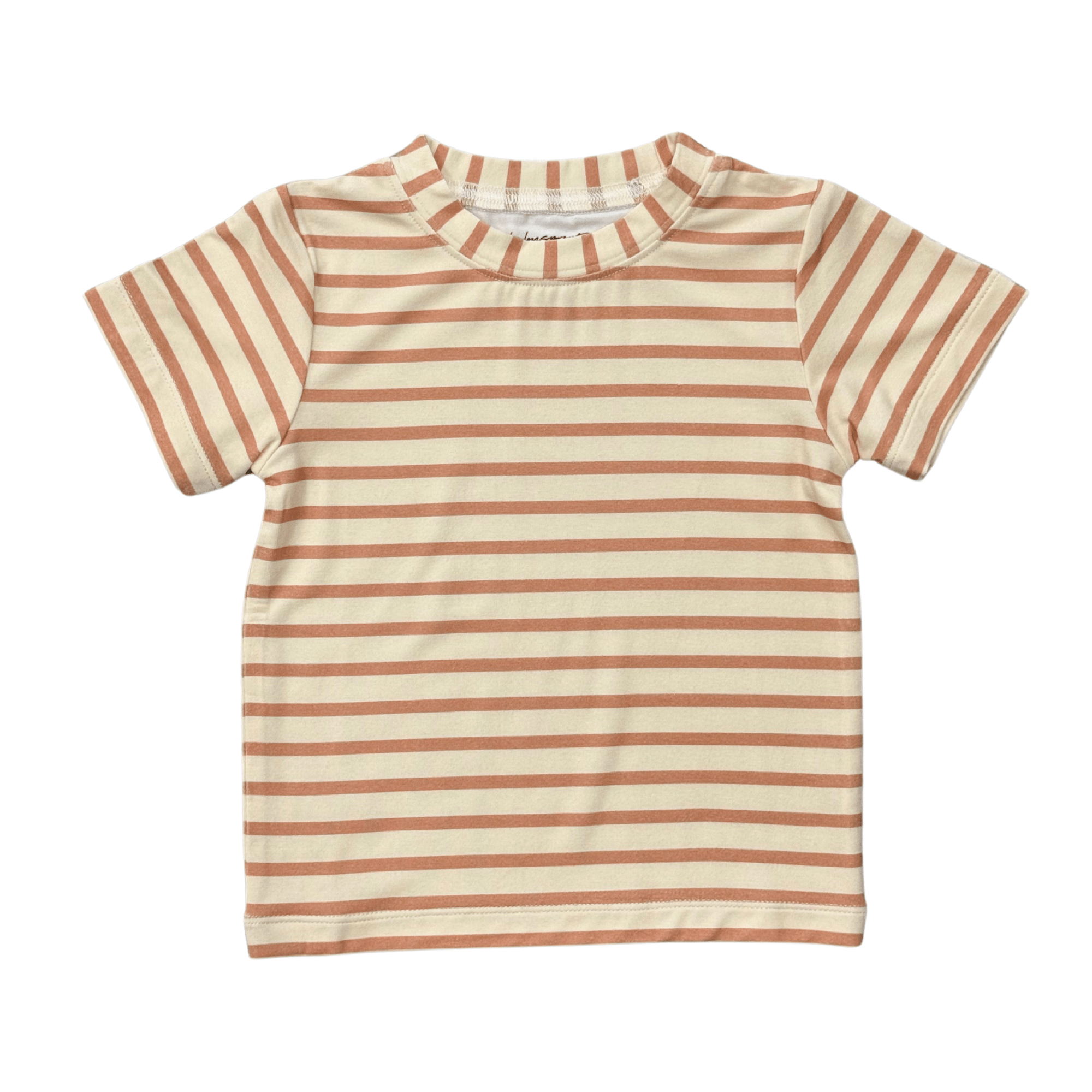 Boy's Short Sleeve Tee In Maple Stripe