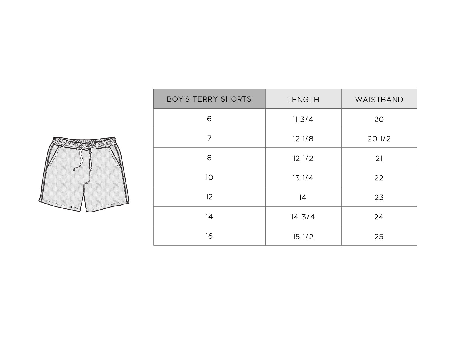 Boy's Terry Shorts