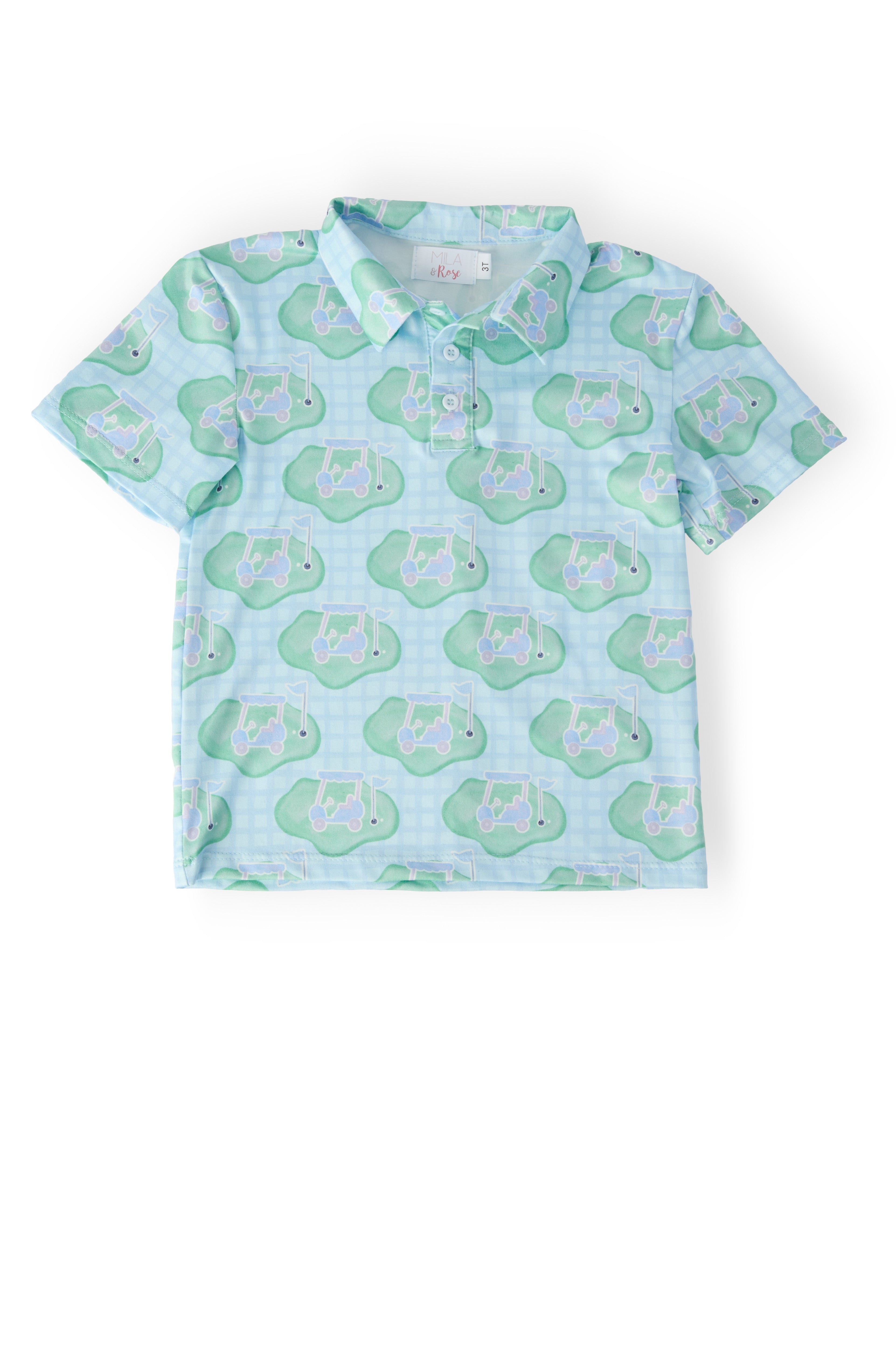 Boys He's On The Green S/s Polo