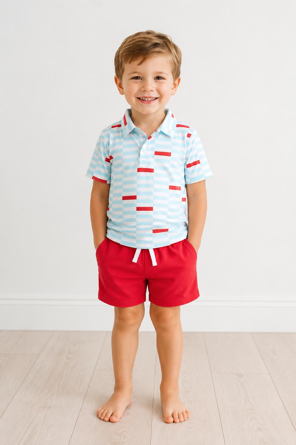 Boys Block Party S/s Polo