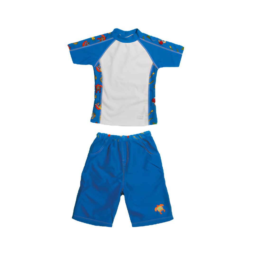 Boys 2 Short Sleeve Rashguard Set