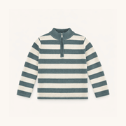 Boys' Half Zip Sweater In Blue Stripe