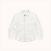 Boys' Knit Button Down In White