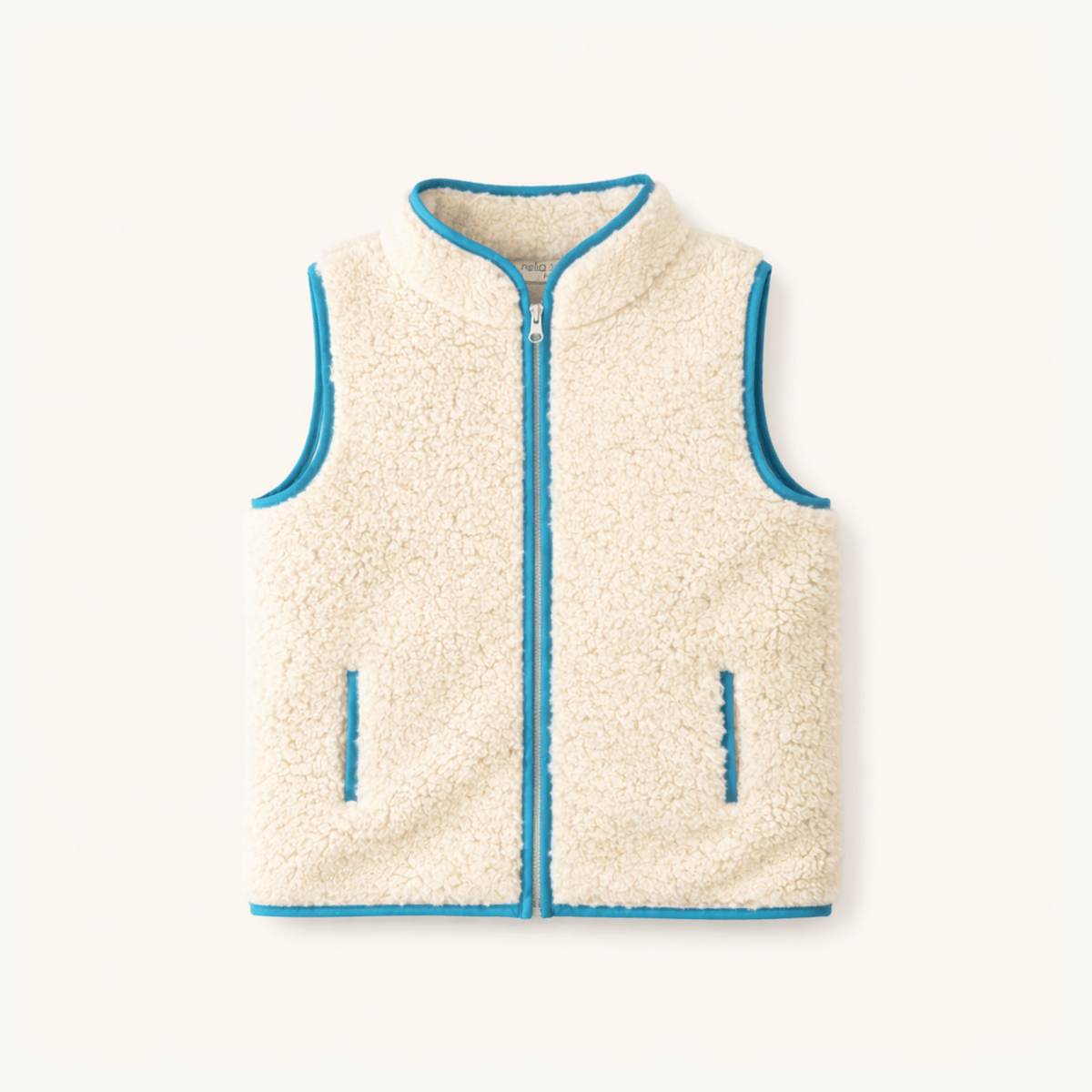 Sherpa Vest W/blue Dino Trim