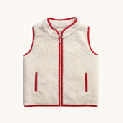 Sherpa Vest W/red Trim