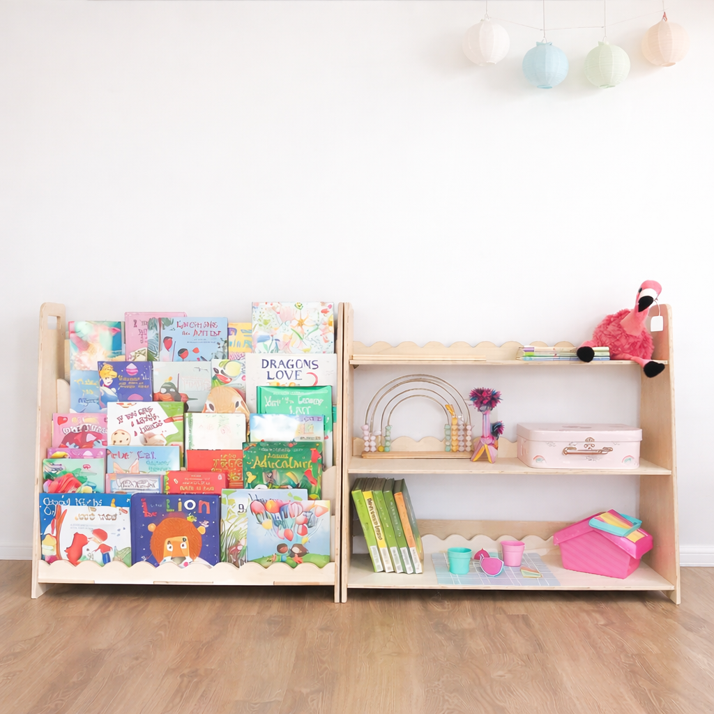 Ray+roy- Scalloped Toy Shelf + Bookshelf
