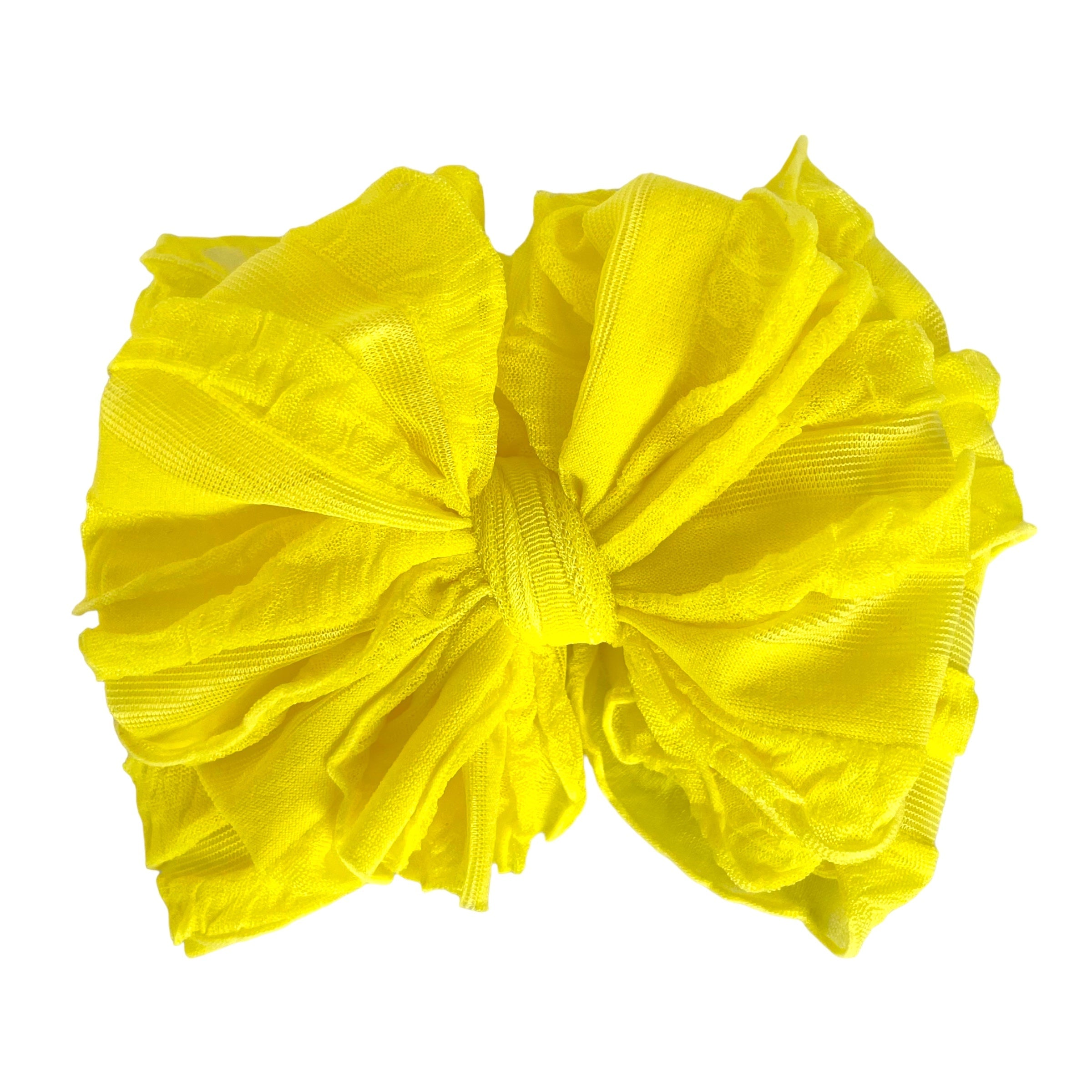 Bright Yellow | Signature Ruffled Baby Headband