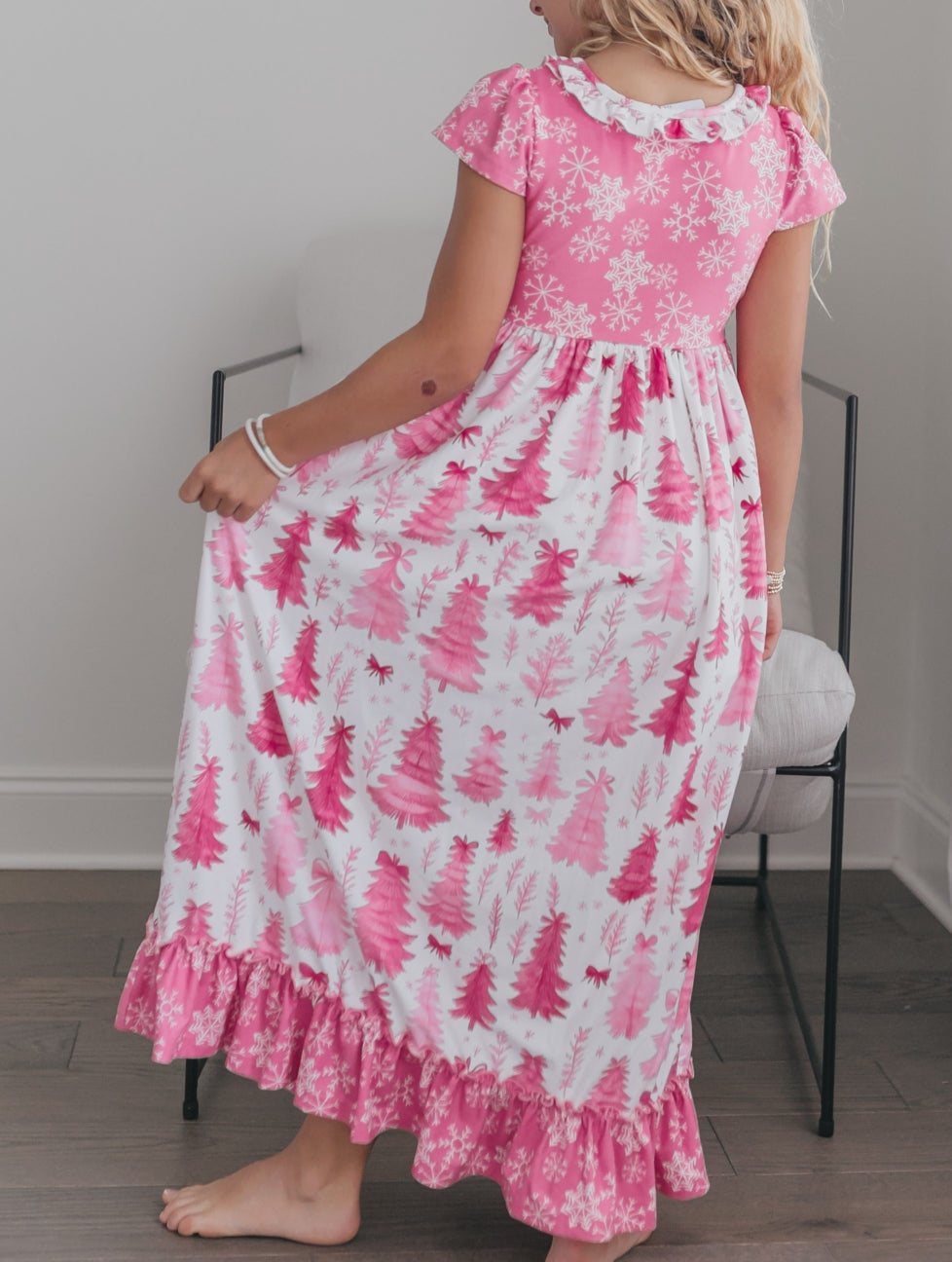 Bright Pink Tree Lounge Gown