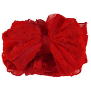 Bright Red | Signature Ruffled Baby Headband