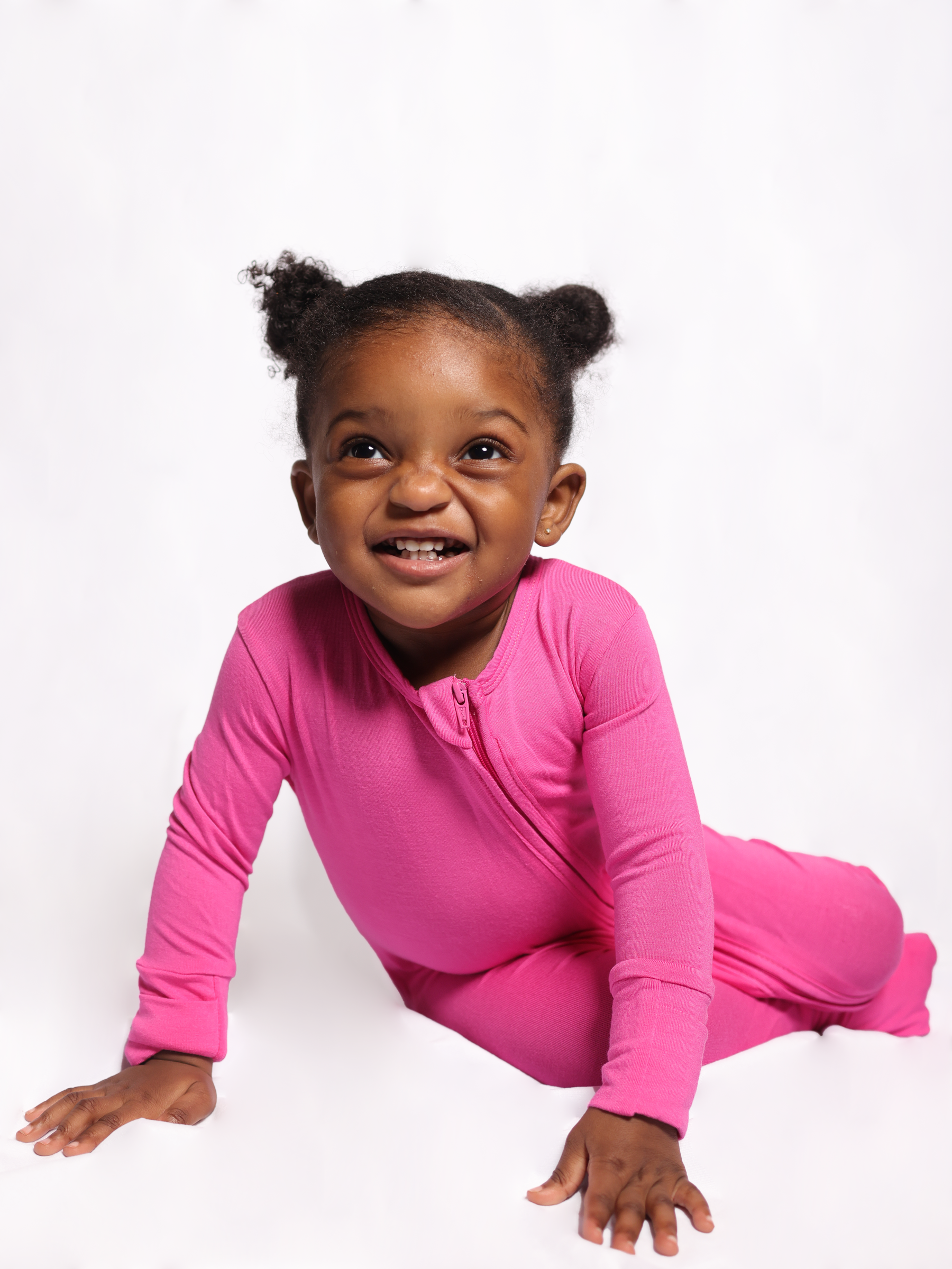 Azalea Pink Zip Romper