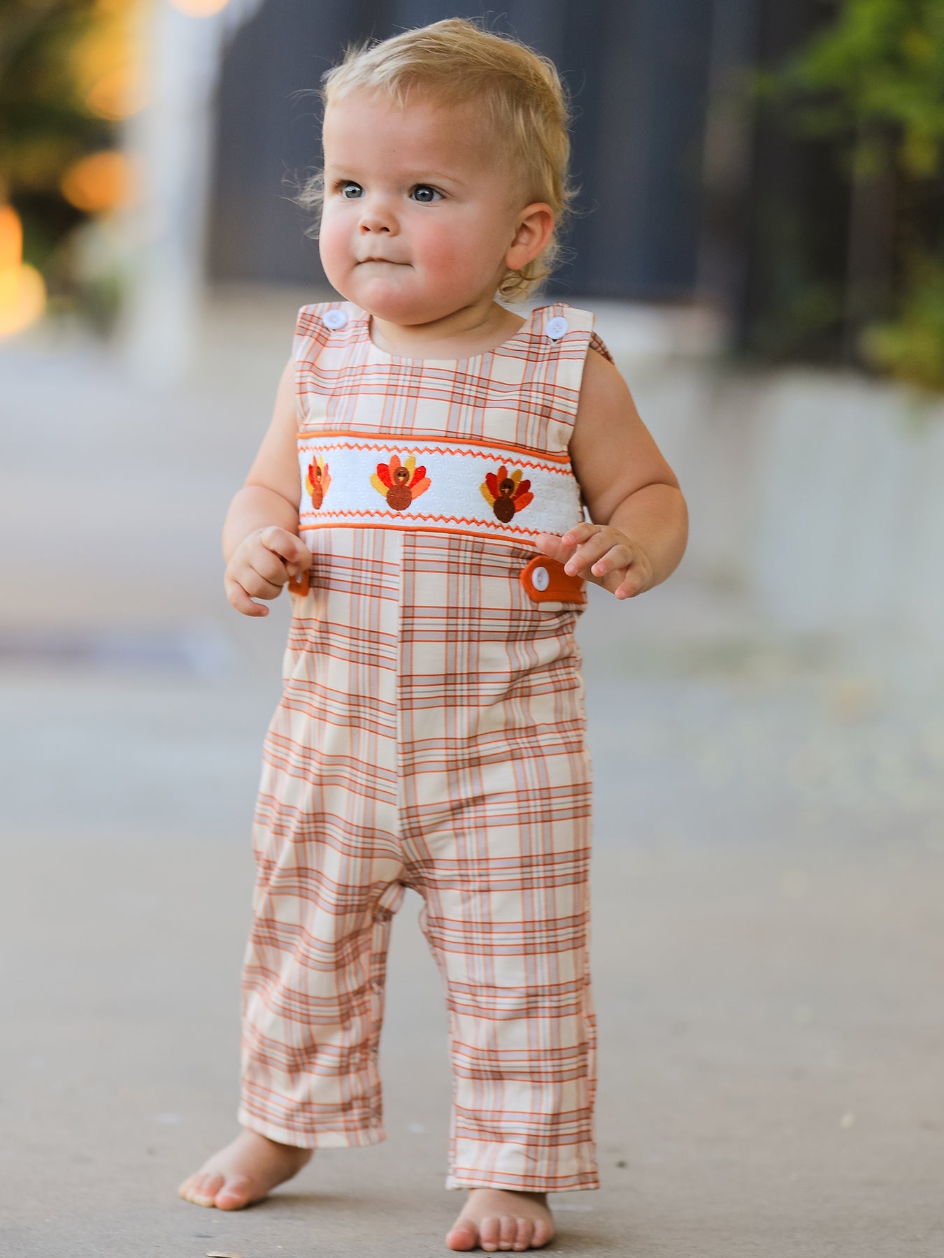 Thanksgiving Turkey Plaid Baby Jonjon