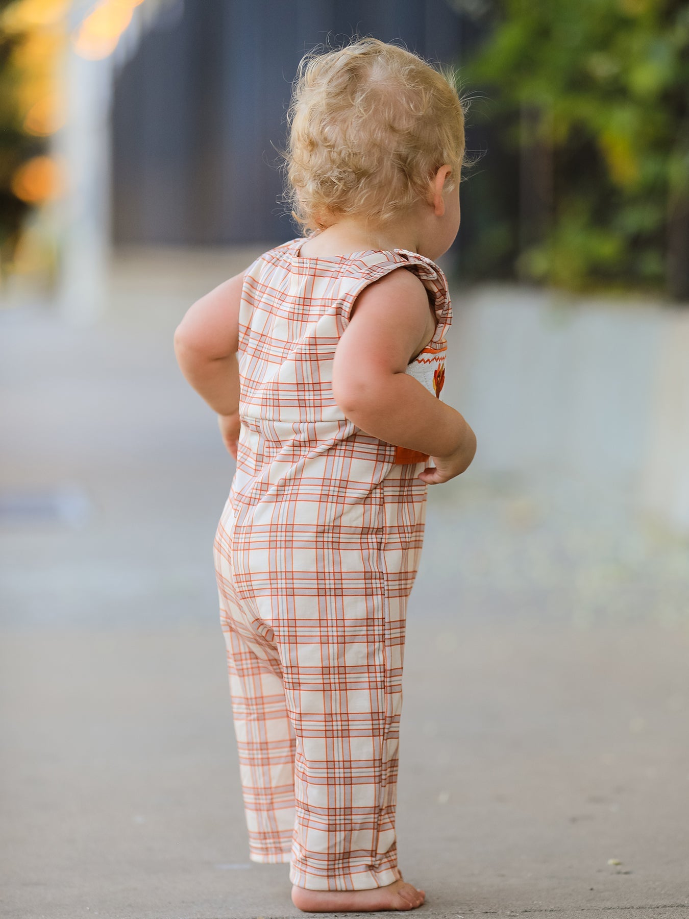 Thanksgiving Turkey Plaid Baby Jonjon