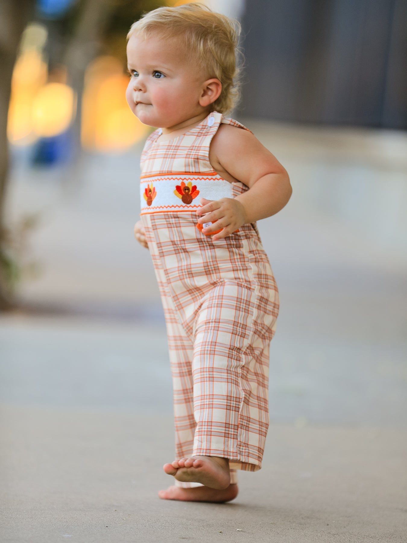 Thanksgiving Turkey Plaid Baby Jonjon
