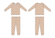 Beige Checker- Set