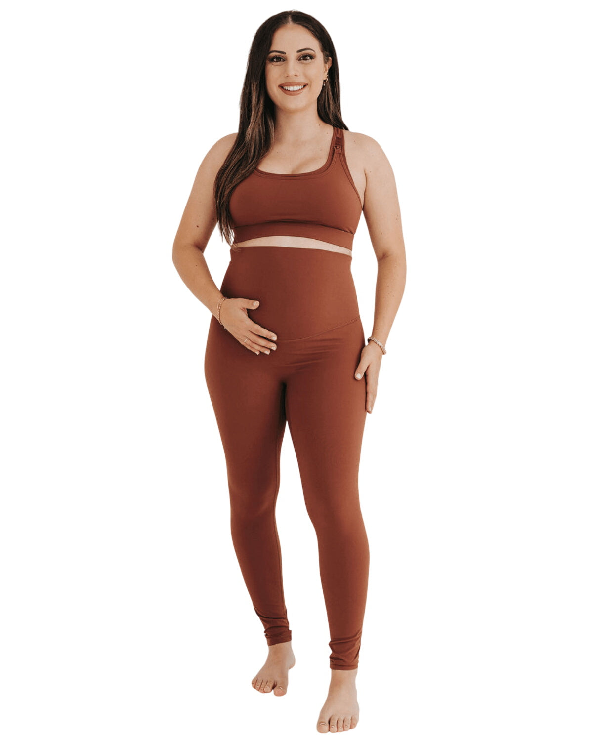 Axk Core Curve Maternity Legging - Brown