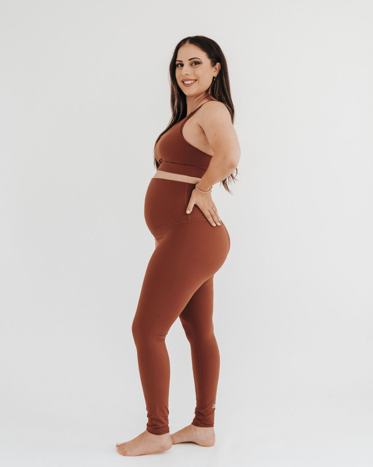 Axk Core Curve Maternity Legging - Brown