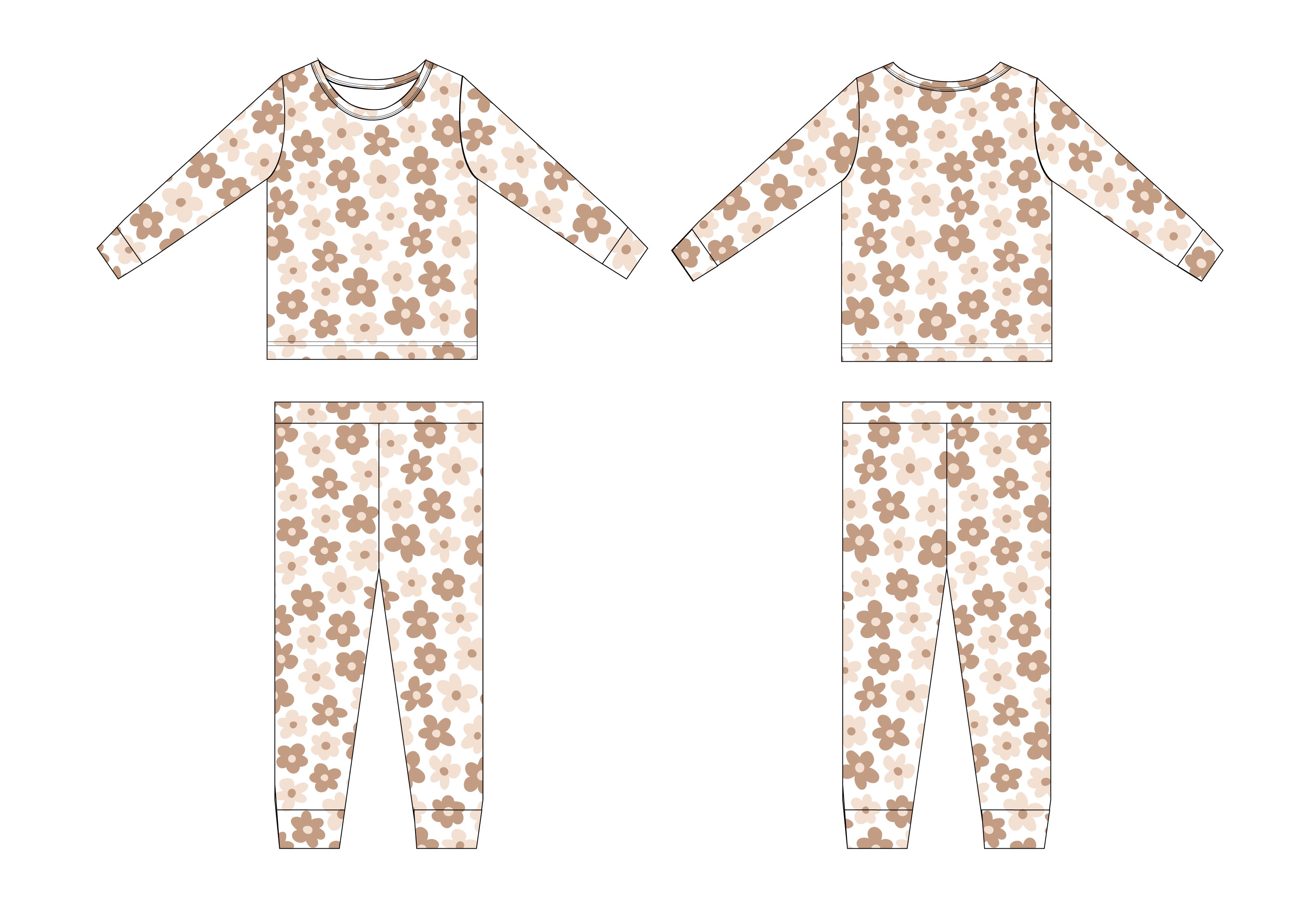 Sad Beige Daisy (new) - Set