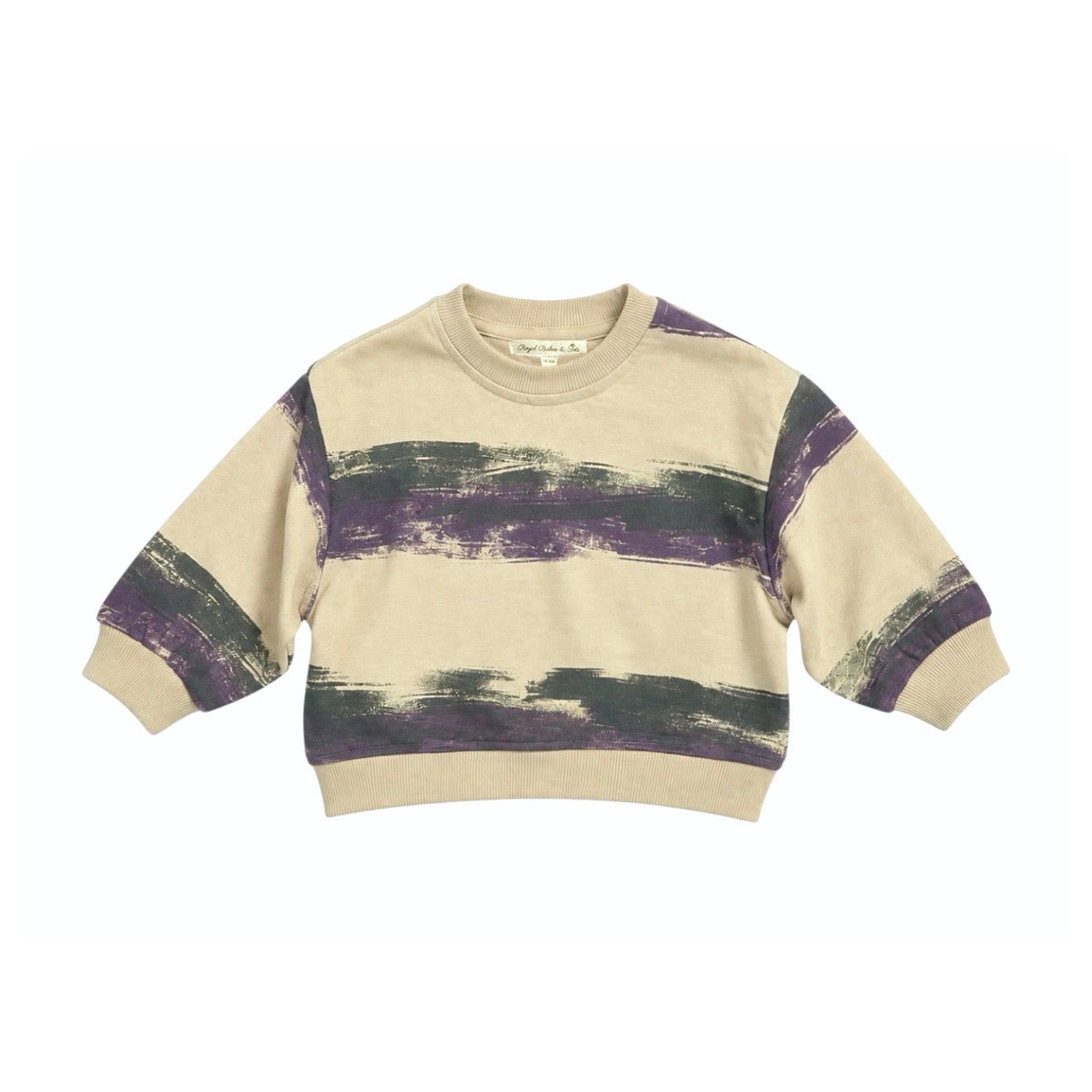 Purple Brush Of Paint Relaxed Fit Sweatshirt