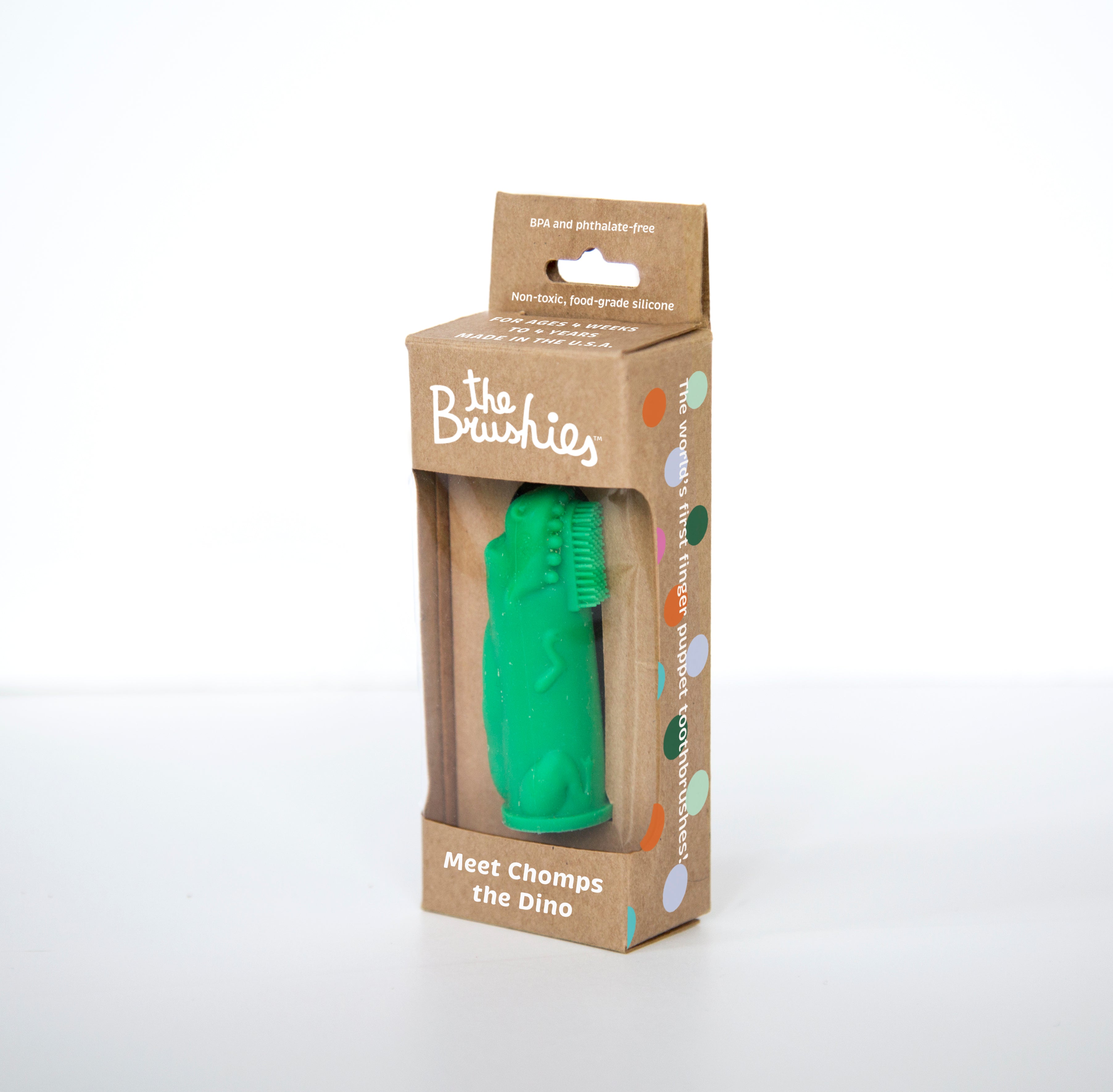 Chomps The Dino Finger Toothbrush