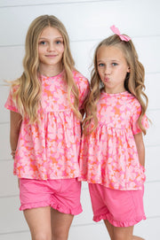 Brynn Pink Floral Short Set
