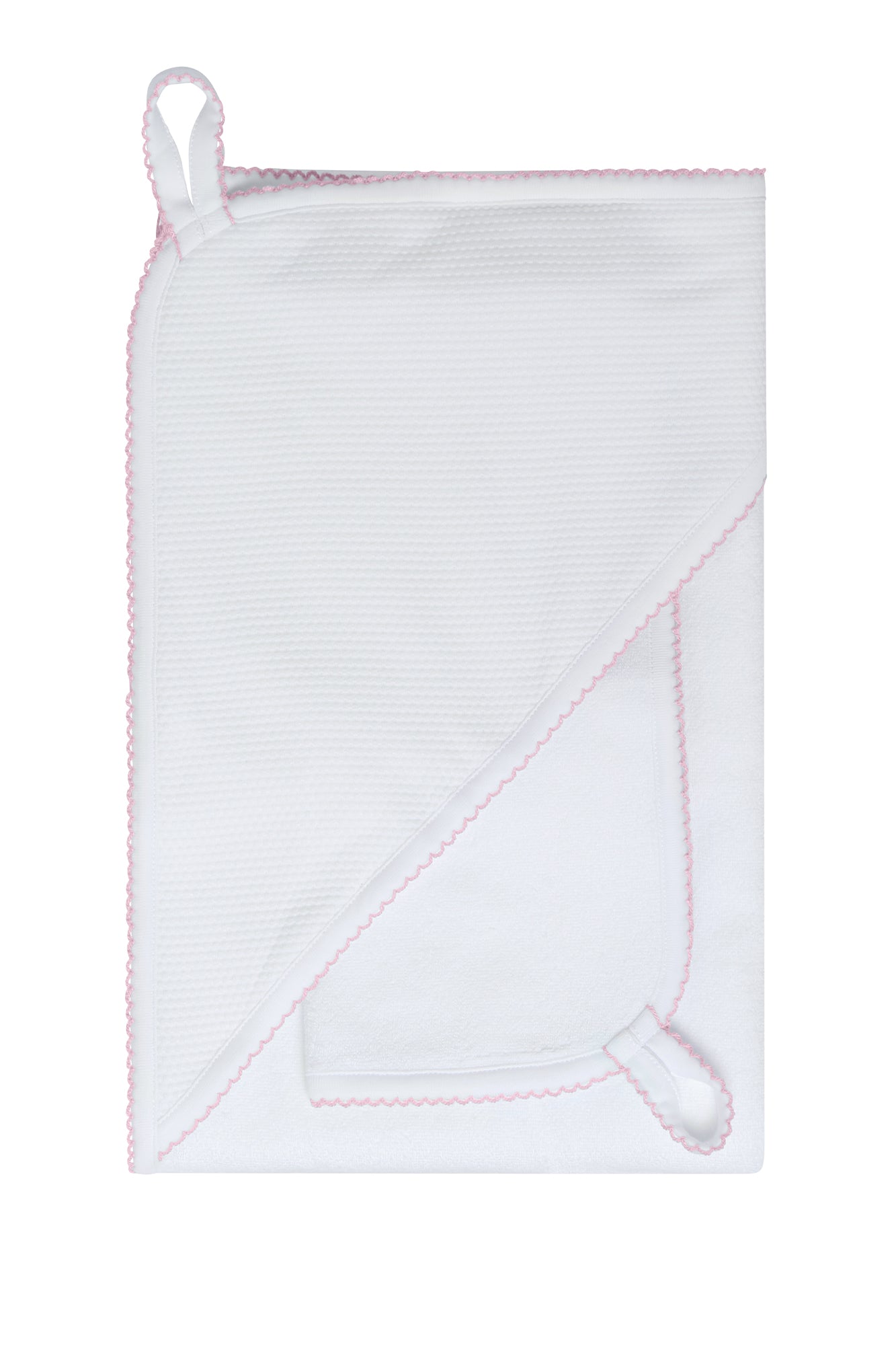 White Bubble Hooded Baby Towel