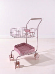 Toy Shopping Cart - Bubblegum Gingham
