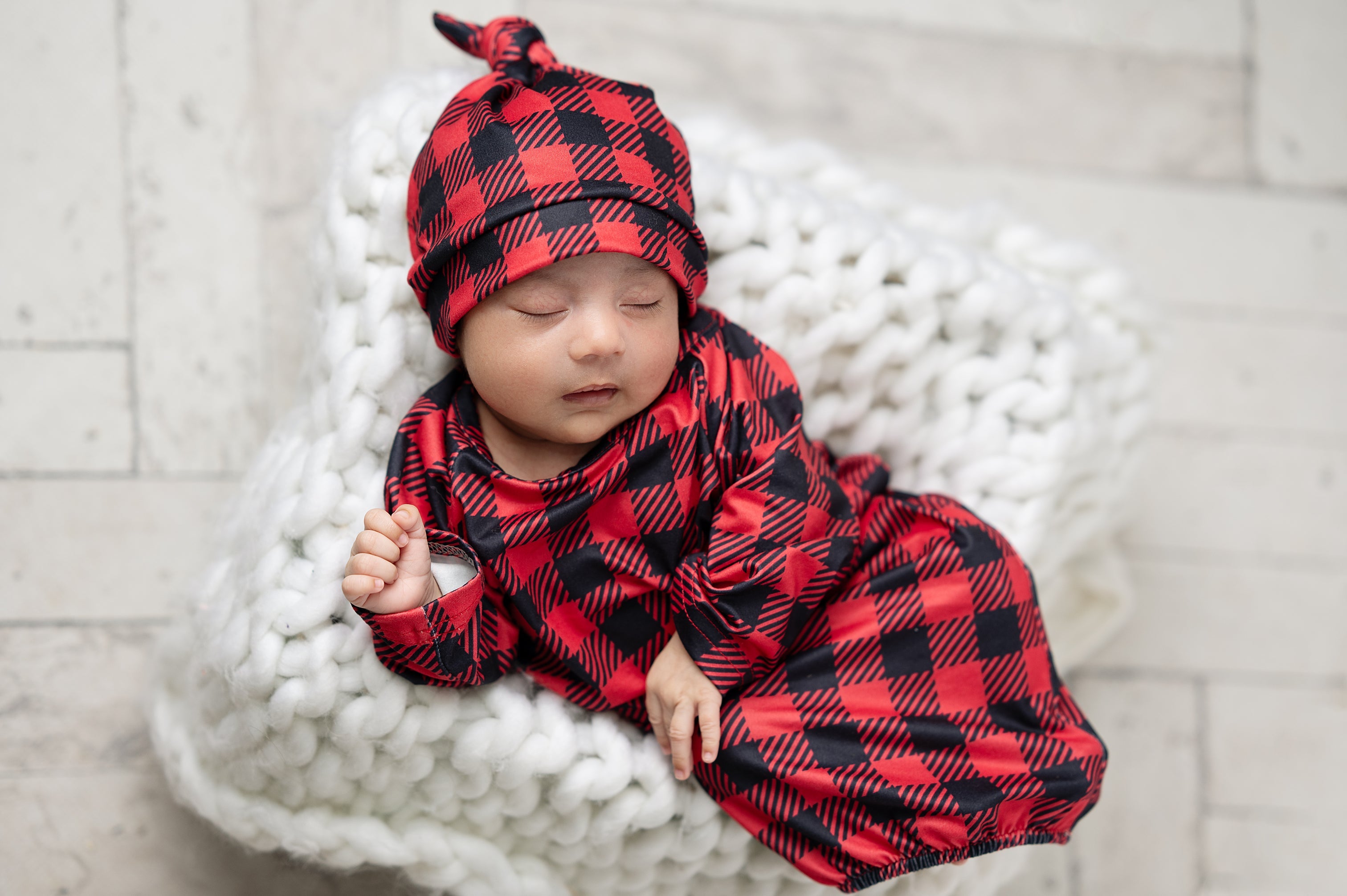 Buffalo Check Baby Gown