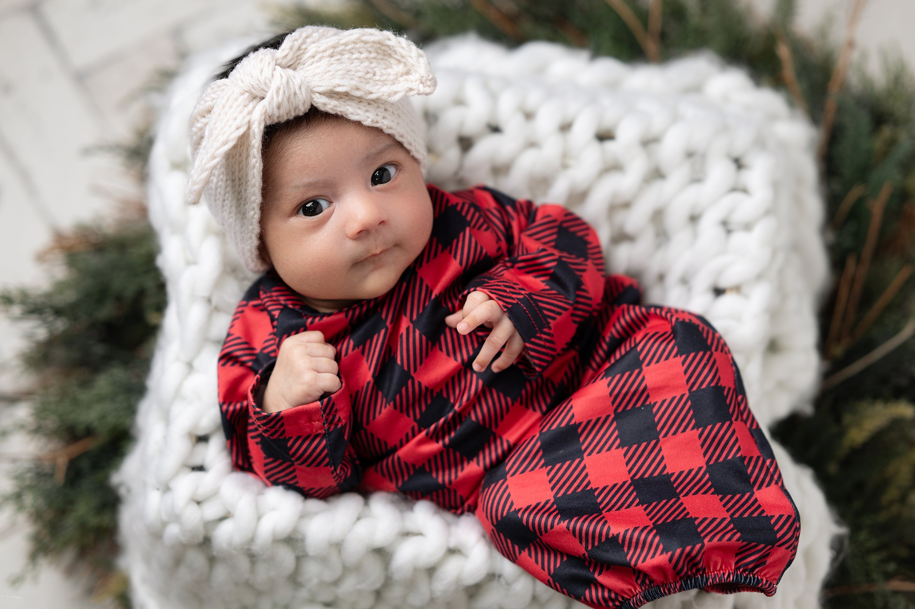 Buffalo Check Baby Gown